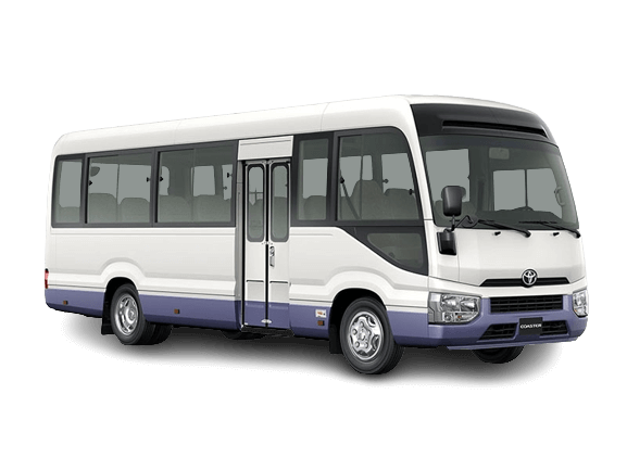 toyota coaster 26 seater for rent